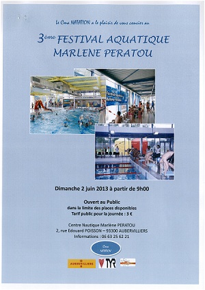 3 éme FESTIVAL AQUATIQUE « MARLENE PERATOU »