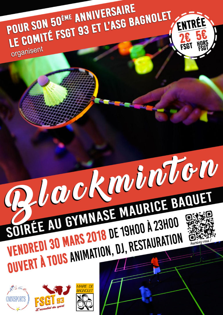 Soirée Blackminton vendredi 30 mars 2018