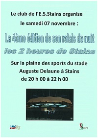 4ème édition du relais nocturne à Stains, 7 novembre 2015