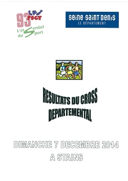 Résultat du cross départemental FSGT93 athlétisme STAINS 2014